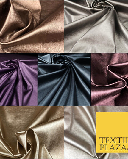 7 COLOURS Premium Quality METALLIC LEATHERETTE Fabric 300gsm Dancewear Craft 55"