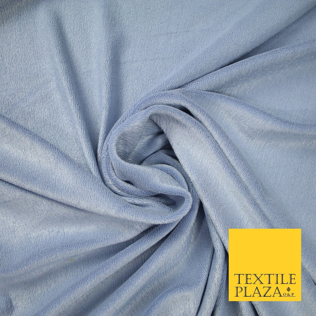 LAVENDER DENIM Soft Textured Velvet Velour Fabric Stretch Material 70" WIDE 7434