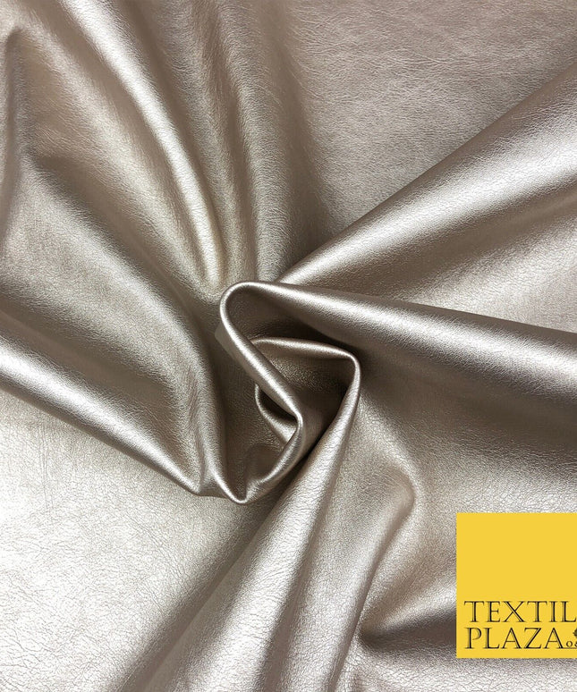 7 COLOURS Premium Quality METALLIC LEATHERETTE Fabric 300gsm Dancewear Craft 55"