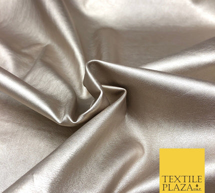 7 COLOURS Premium Quality METALLIC LEATHERETTE Fabric 300gsm Dancewear Craft 55"