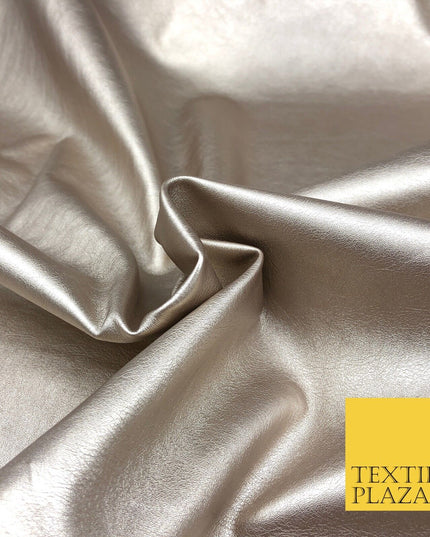 7 COLOURS Premium Quality METALLIC LEATHERETTE Fabric 300gsm Dancewear Craft 55"