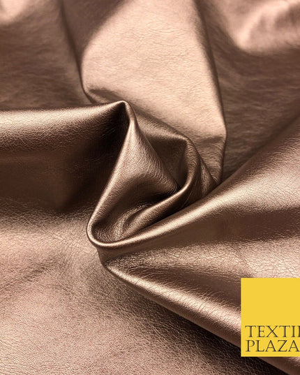 7 COLOURS Premium Quality METALLIC LEATHERETTE Fabric 300gsm Dancewear Craft 55"