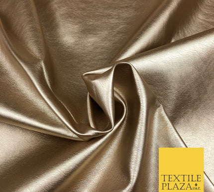 7 COLOURS Premium Quality METALLIC LEATHERETTE Fabric 300gsm Dancewear Craft 55"