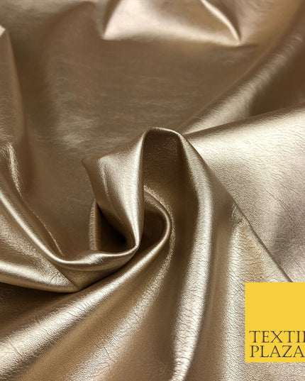 7 COLOURS Premium Quality METALLIC LEATHERETTE Fabric 300gsm Dancewear Craft 55"