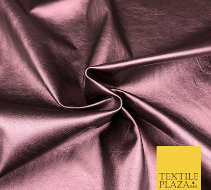 7 COLOURS Premium Quality METALLIC LEATHERETTE Fabric 300gsm Dancewear Craft 55"