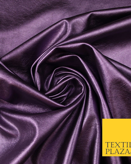 7 COLOURS Premium Quality METALLIC LEATHERETTE Fabric 300gsm Dancewear Craft 55"