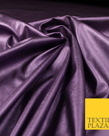 7 COLOURS Premium Quality METALLIC LEATHERETTE Fabric 300gsm Dancewear Craft 55"