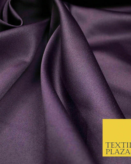 7 COLOURS - Luxury Plain Stretch Matt Duchess Satin Fabric Wedding Dress 58"