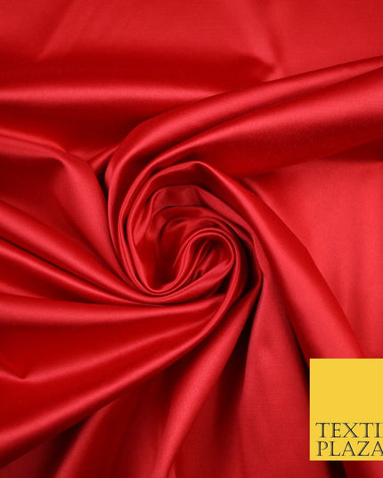 7 COLOURS - Luxury Plain Stretch Matt Duchess Satin Fabric Wedding Dress 58"