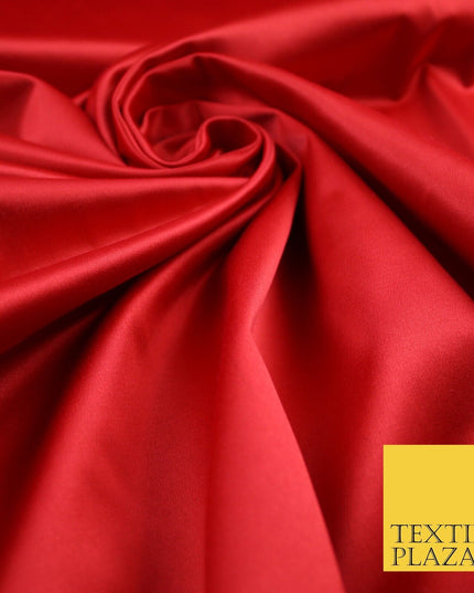 7 COLOURS - Luxury Plain Stretch Matt Duchess Satin Fabric Wedding Dress 58"