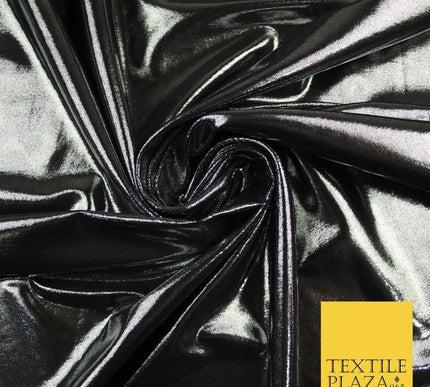 7 COLOURS - Metallic Lycra Stretch Fabric Shiny Mirror Foil Dancewear Costume