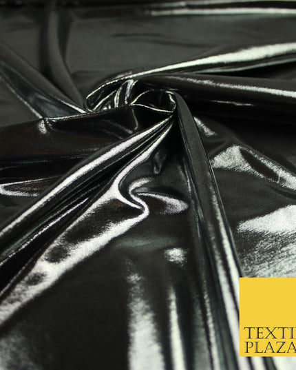 7 COLOURS - Metallic Lycra Stretch Fabric Shiny Mirror Foil Dancewear Costume