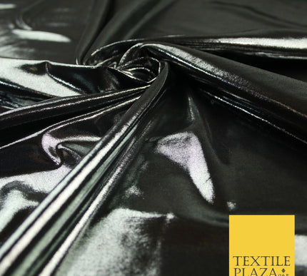 7 COLOURS - Metallic Lycra Stretch Fabric Shiny Mirror Foil Dancewear Costume