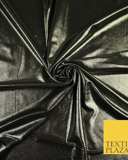 7 COLOURS - Metallic Lycra Stretch Fabric Shiny Mirror Foil Dancewear Costume