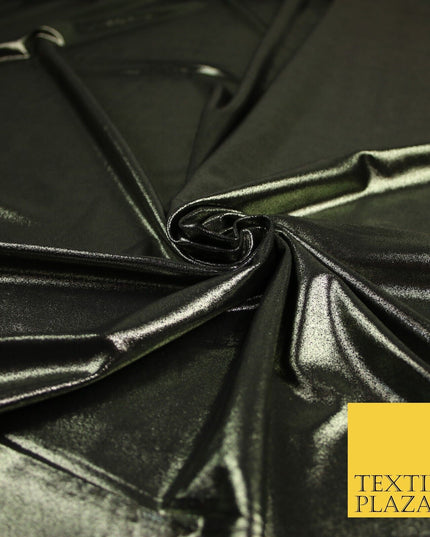 7 COLOURS - Metallic Lycra Stretch Fabric Shiny Mirror Foil Dancewear Costume