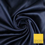 Midnight Navy Blue Plain Crepe Back Satin Fabric Material Dress Bridal 45" 8242
