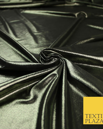 7 COLOURS - Metallic Lycra Stretch Fabric Shiny Mirror Foil Dancewear Costume