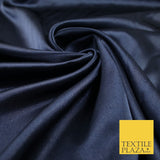 Midnight Navy Blue Plain Crepe Back Satin Fabric Material Dress Bridal 45" 8242