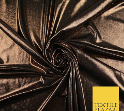7 COLOURS - Metallic Lycra Stretch Fabric Shiny Mirror Foil Dancewear Costume
