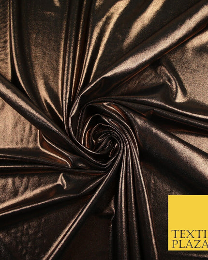 7 COLOURS - Metallic Lycra Stretch Fabric Shiny Mirror Foil Dancewear Costume