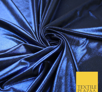 7 COLOURS - Metallic Lycra Stretch Fabric Shiny Mirror Foil Dancewear Costume