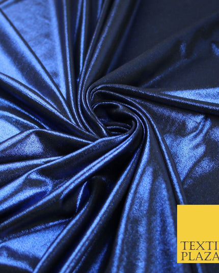 7 COLOURS - Metallic Lycra Stretch Fabric Shiny Mirror Foil Dancewear Costume