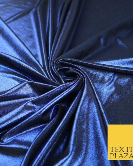 7 COLOURS - Metallic Lycra Stretch Fabric Shiny Mirror Foil Dancewear Costume