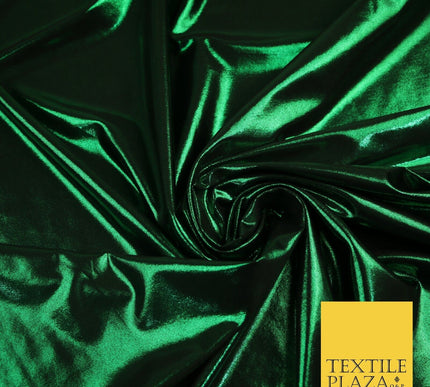 7 COLOURS - Metallic Lycra Stretch Fabric Shiny Mirror Foil Dancewear Costume