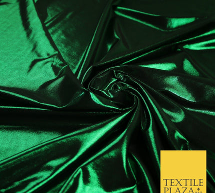7 COLOURS - Metallic Lycra Stretch Fabric Shiny Mirror Foil Dancewear Costume