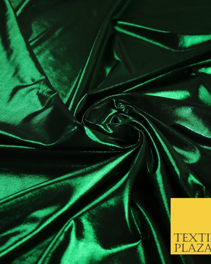 7 COLOURS - Metallic Lycra Stretch Fabric Shiny Mirror Foil Dancewear Costume