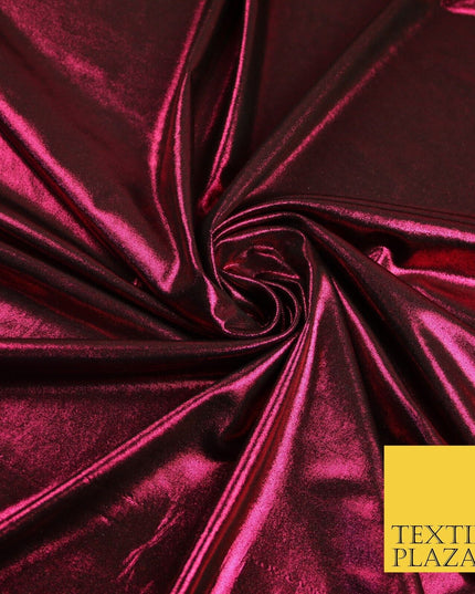 7 COLOURS - Metallic Lycra Stretch Fabric Shiny Mirror Foil Dancewear Costume