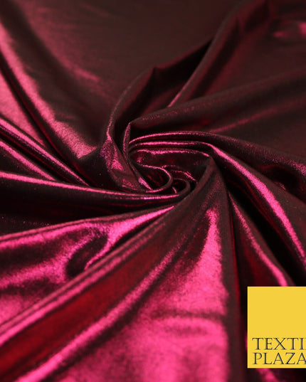 7 COLOURS - Metallic Lycra Stretch Fabric Shiny Mirror Foil Dancewear Costume