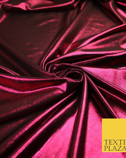 7 COLOURS - Metallic Lycra Stretch Fabric Shiny Mirror Foil Dancewear Costume