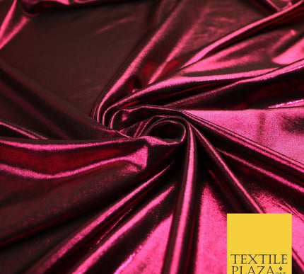 7 COLOURS - Metallic Lycra Stretch Fabric Shiny Mirror Foil Dancewear Costume