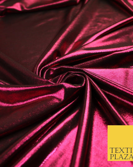 7 COLOURS - Metallic Lycra Stretch Fabric Shiny Mirror Foil Dancewear Costume