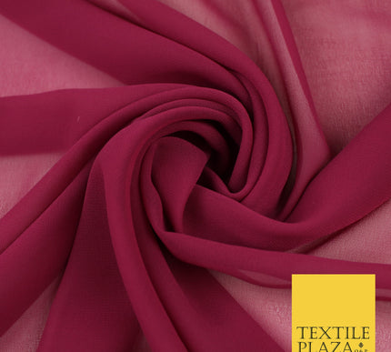 BERRY Premium Plain Dyed Chiffon Fine Soft Georgette Sheer Dress Fabric 8321