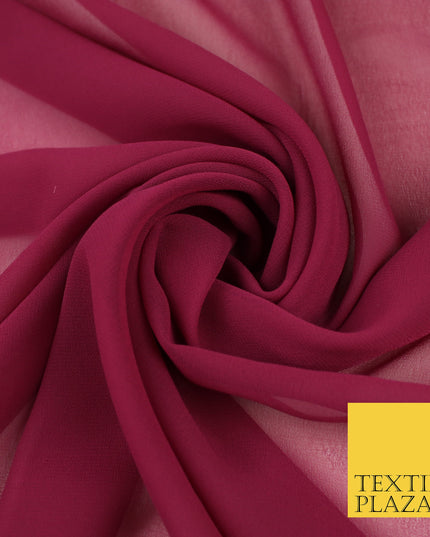 BERRY Premium Plain Dyed Chiffon Fine Soft Georgette Sheer Dress Fabric 8321