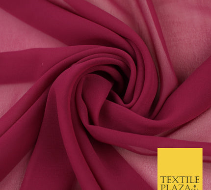 BERRY Premium Plain Dyed Chiffon Fine Soft Georgette Sheer Dress Fabric 8321
