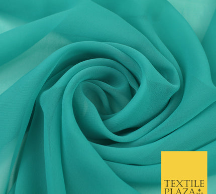 CADET BLUE Premium Plain Dyed Chiffon Fine Soft Georgette Sheer Dress Fabric 8363
