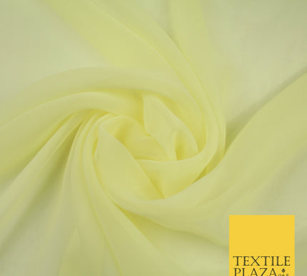 BUTTERCREAM Premium Plain Dyed Chiffon Fine Soft Georgette Sheer Dress Fabric 8277