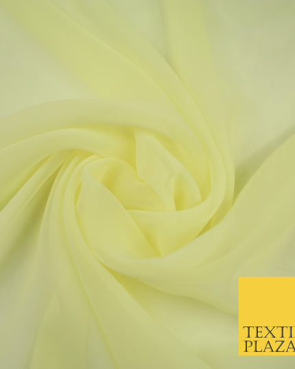 BUTTERCREAM Premium Plain Dyed Chiffon Fine Soft Georgette Sheer Dress Fabric 8277
