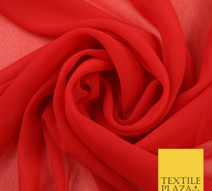 CORAL PINK Premium Plain Dyed Chiffon Fine Soft Georgette Sheer Dress Fabric 8388