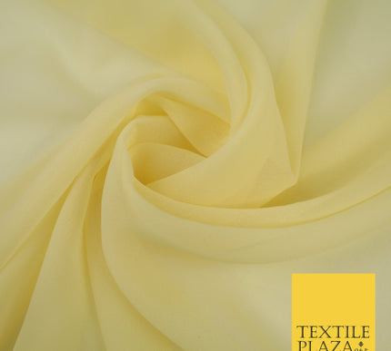 CORNISH GOLD Premium Plain Dyed Chiffon Fine Soft Georgette Sheer Dress Fabric 8278
