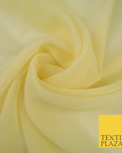 CORNISH GOLD Premium Plain Dyed Chiffon Fine Soft Georgette Sheer Dress Fabric 8278
