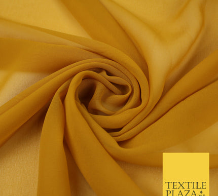DARK OCHRE Premium Plain Dyed Chiffon Fine Soft Georgette Sheer Dress Fabric 8305