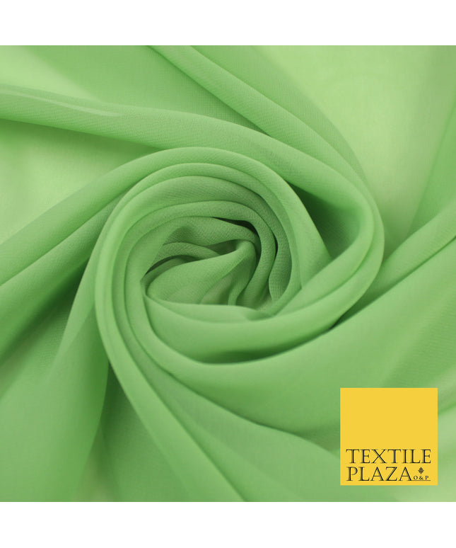 DUSTY GREEN Premium Plain Dyed Chiffon Fine Soft Georgette Sheer Dress Fabric 8355