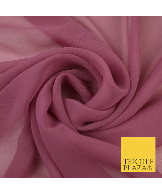 DUSTY LAVENDER Premium Plain Dyed Chiffon Fine Soft Georgette Sheer Dress Fabric 8328