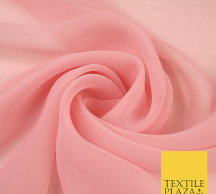 DUSTY PINK 2 Premium Plain Dyed Chiffon Fine Soft Georgette Sheer Dress Fabric 8392