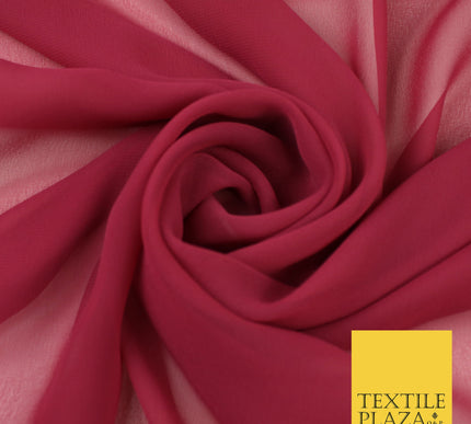 DUSTY RHUBARB PINK Premium Plain Dyed Chiffon Fine Soft Georgette Sheer Dress Fabric 8323