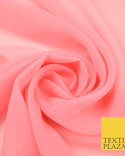 DUSTY PINK Premium Plain Dyed Chiffon Fine Soft Georgette Sheer Dress Fabric 8391